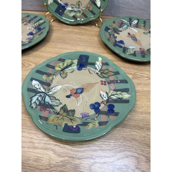 Tracy Porter Beloved Country Collection 8.5”Salad Plate Hand Painted ~4 Pc Set - Picture 5 of 7